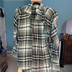 oversized olive green flannel 🍁🍁